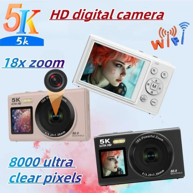 Kids Education News - 5K HD Dijital Kamera WiFi 80MP