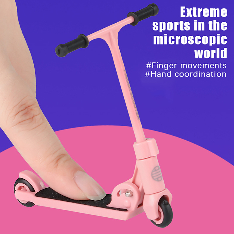 Kids Education Fun - Çocuklar İçin Katlanabilir T-tipi Parmak Scooter'ı,